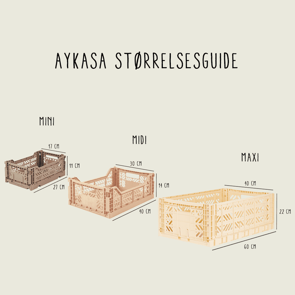 landets billigste Aykasa kasser mini, midi og maxi. Aykasa størrelser lige her